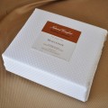 Natural Comfort Luxury 100% Combed Cotton 300TC White Mini Checker Duvet Cover